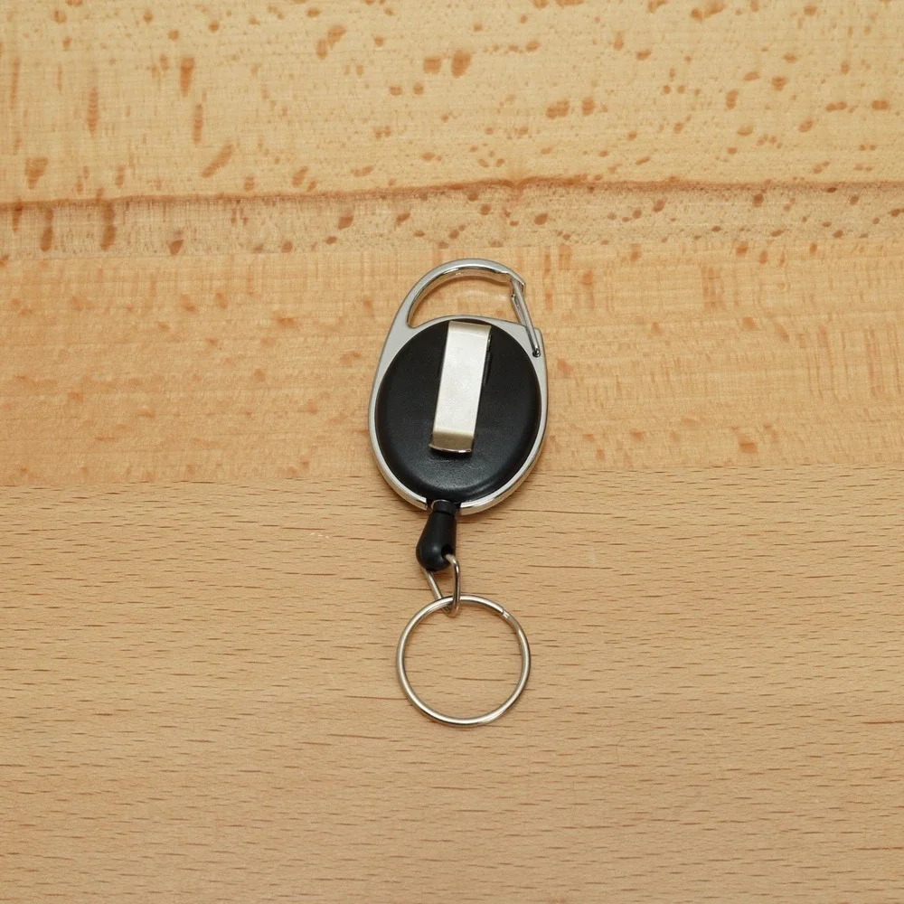 Retractable Badge Reel ID Holder Lanyard Retractor for Keys Cards Name Tags